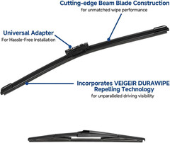 VEIGEIR 24/18/14 Wiper Set for Mazda CX-5 & CX-9 (2017–2022), Front + Rear