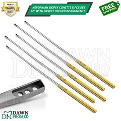 Kevorkian Biopsy Curette 5 Pcs Set 12″ With Basket OB/GYN Surgical Inst German G