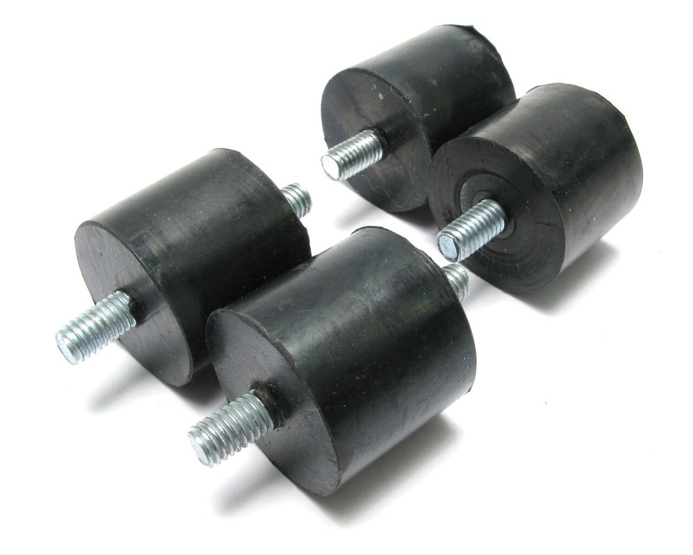 Shock Absorbing Rubber Isolation Mount, 6mm x 12mm, 4pc lot