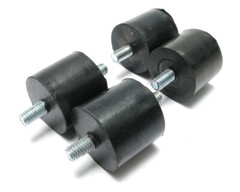 Shock Absorbing Rubber Isolation Mount, 6mm x 12mm, 4pc lot