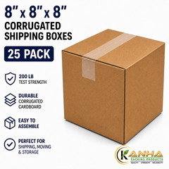 25 -8x8x8 Cube Corrugated Shipping Packing Moving Mailing storage Cartons Boxes