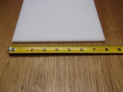 1/4″ Thick X 6″ X 8″ UHMW PE Polyethylene Rectangle Flat Bar Sheet Stock White