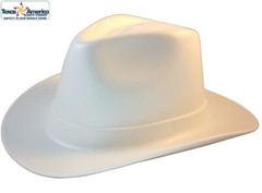 Occunomix Western Cowboy Hard Hat with Ratchet Suspension – White