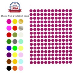 Royal Green Dot Stickers ~1/4 Inch 8 mm Circular Small Round Color Coding Labels