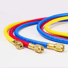 Elitech HVAC Refrigerant Charging Hose Set 1/4” with Ball Valve AC Repair Tool