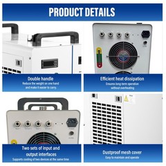 7L CW-5202 Industrial Water Chiller for 80-180W CO2 Laser Engraver Cutter