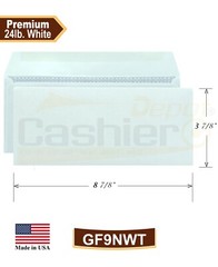 #9 Business Envelopes, 3 7/8 x 8 7/8, Tinted, Sturdy 24lb, White, Gum, 500/Box