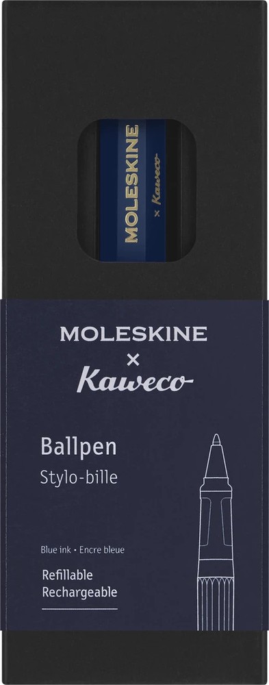 Moleskine x Kaweco Ballpen Refillable Pen in ABS plastic for Writers, Note-taker