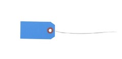 100 Dark Blue Tags with Wire 3 1/4″ x 1 5/8″ Size 2 Inventory Shipping Hang Tag