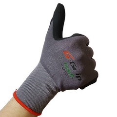 12- F4600 Lightweight Nitrile Micro Foam Palm Grip Coated Protective Work Gloves
