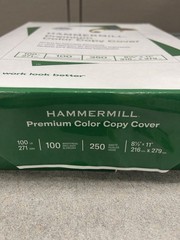 Hammermill Premium Color Copy Cover 100# Paper 250 Sheets 8.5×11 Cardstock 100lb