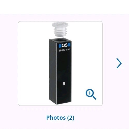 New Fisher Brand Ultramicrocell Quartz Cuvette 8.5 mm 100uL 14-385-928C