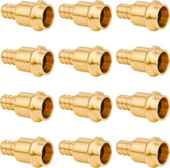 12 Pack 1/2" Press Propress X 1/2" PEX Adapter Crimp Fittings Brass Co