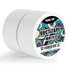 YONGJIN White Duct Tape 1.88″ x 20 Yards (2 Rolls x 40 Total),