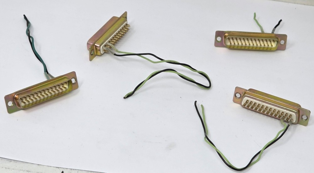 (Lot of 4) D-Sub 25 Pin Male Connector for Harris Macom GE Mastr III