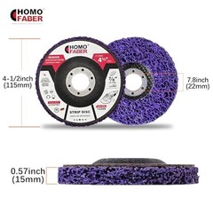 HOMO FABER 12 Pack 4.5″ Strip Discs 7/8″ Arbor Grit 46 Sanding Discs