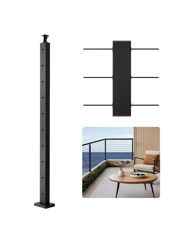 VEVOR Cable Railing Post 36x2x2 In Horizontal-Hole 1JZLGZXHS9148RVYS001V0