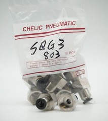 CHELIC SQG3 803 Ø08-3/8″ BSPT Female push to connector Fitting (10 PCS PER BAG)