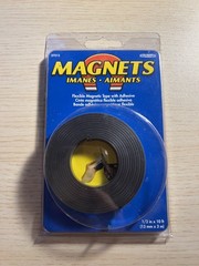 Flexible Magnetic Tape with Adhesive Backing 1/2in x 10 feet