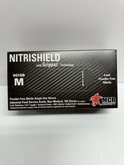 MCR Saftey 6 Mil Nitrile Disposable Gloves 6016BM 100 PK Medium W/ Full Texture