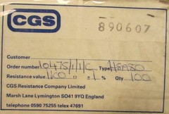 CGS Aluminum Metal Encased Resistors, HSA50 1K Ohm 1% Tolerance 50W 1GV376998/1