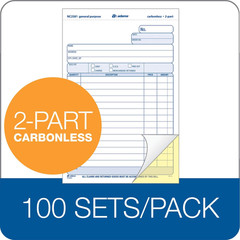 General Purpose Unit Sets, 5.67 x 8.5 Inches, 2-Part, Carbonless, White/Canary,