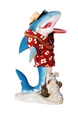 New Poolside Shark Butler 3ft Bar Indoor Outdoor Restaurant Statue Display Prop