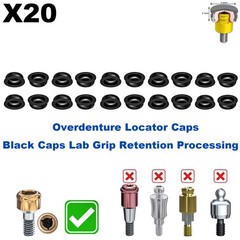 US 20Pcs Overdenture Abutment Retention Caps For Dental Locator Inserts Implant