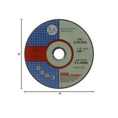 Benchmark Abrasives 6 Inch Aluminum Oxide Thin Type 1 Grinder Cut Off Wheels …