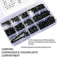Set Screws Assortment Kit 60 or 400 Pc M3/M4/M5/M6/M8 Allen Head Hex Socket Grub