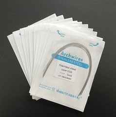 Dental Orthodontic Stainless Steel Arch Wires Round Wire Ovoid/Natural 10pcs/bag