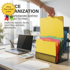 120Pack Colored File Folders Letter Size 8.5×11 1 3 Cut Tab Office Filing Set