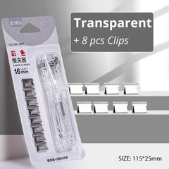 Mini Stapleless Stapler Reusable Paper Binder Office School Stationery