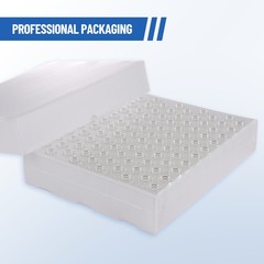 100PCS 20ml Sample Vials + Caps 20mm Crimp Top HPLC Headspace Clear Glass Bottle