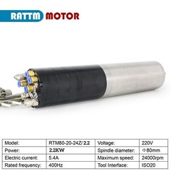 『US』1.8KW 2.2KW ISO20 ATC Water Spindle Motor Automatic Tool Change 24000RPM&VFD