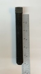 (2) 7/8-9 x 6 Square Head Set Screw Steel Plain Jack Bolt Hardened 7/8″ .875×6″