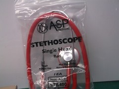 ASP Medical STETHOSCOPE, SINGLE-HEAD, RED 24″ – 1EA/BG
