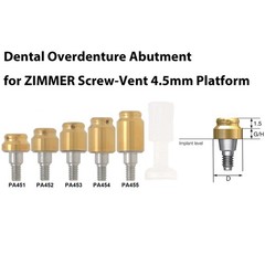 Dental Titanium Overdenture Locator Abutment Compatible Multi Implant Systems