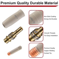Welding Knight MIG Welding Tips with Non-Stick Coating, Ceramic Welding Nozzle R