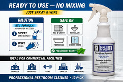 Spartan RJ8 Bathroom Cleaner Mint 1 Qt Spray Bottles 12 Pack 711003