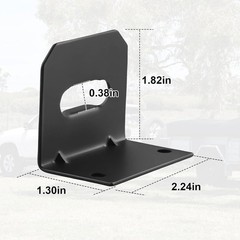 Vehicle-Side Trailer Wiring Harness Mounting Bracket for 4-Way Flat, Gloss Bl…
