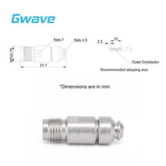 2.4mm Female Connector for .086” Series Cables | DC – 50GHz