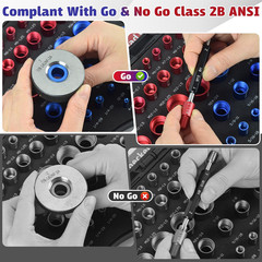 66 Pcs Thread Checker Nut and Bolt Thread Checker Set with 35 Inch and 31 Metric