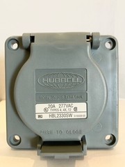 HBL2330SW HUBELL 20A Watertight Locking Receptacle 2P 3W 277Vac