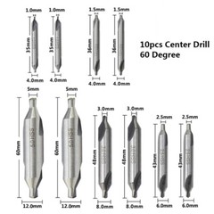 2PC 60° Center Drill 1mm 1.5mm 2mm 2.5mm 3mm 3.5mm 4mm 5mm 6mm lathe tool