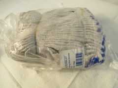 Pack of 12 Pairs Prime Source Wrist Men String Knit Gloves Blue 750075015