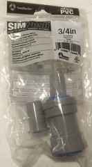 [2 Pack]Southwire SimPush 3/4” Push Install PVC Conduit Couplings # P-CP-075