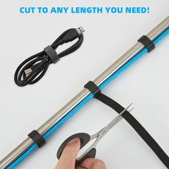 40 Yards x 1/2 inch Hook and Loop Roll, Reusable Fastening Cable Ties, Multi-…