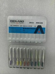 Redland Dental 10-50 pcs Yellow #002 25 mm Endo Stainless Steel Barbed Broaches