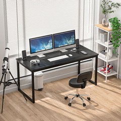 Computer Desk 55″ Large Laptop PC Study Writing Table Simple Office Desk Black